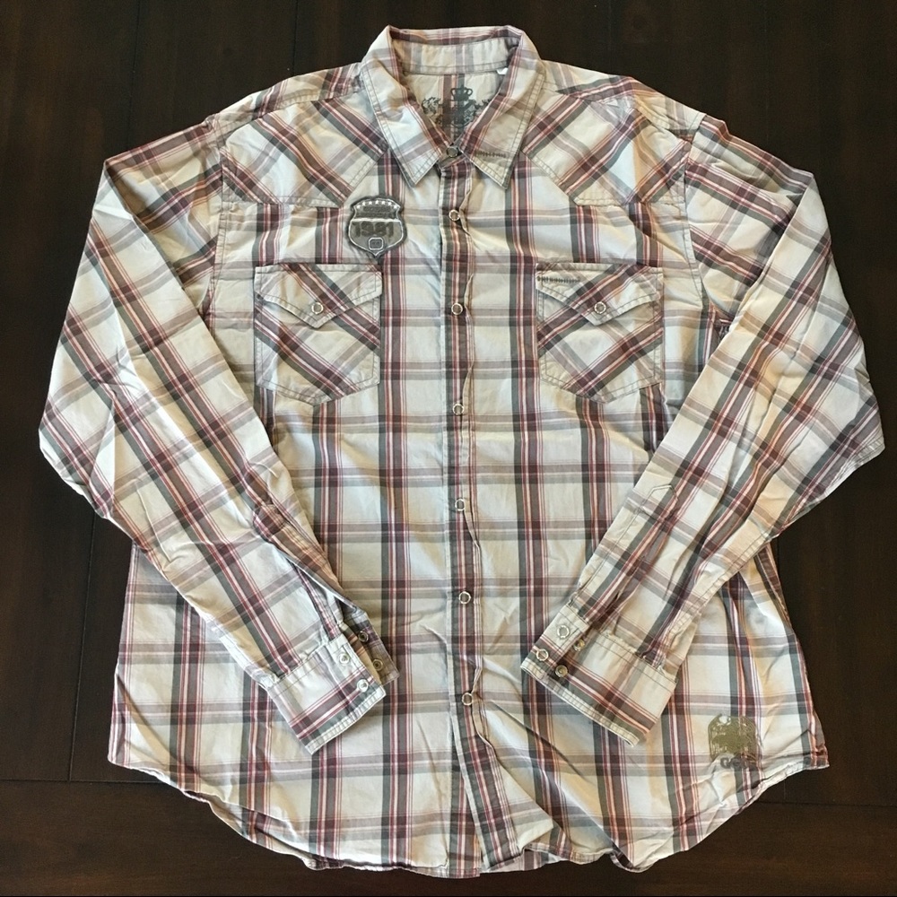 Guess men’s plaid shirt